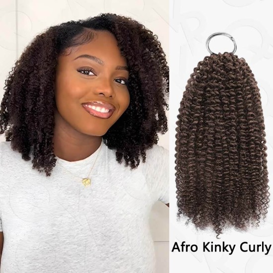 Lite Edition|Curly Dark Brown #4 Feather Crochet Human Hair|Lightweight Crochet Weave Hair Extension Lite Edition|Curly Dark Brown #4 Feather Crochet Human Hair|Lightweight Crochet Weave Hair Extension