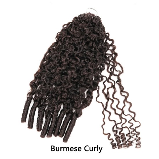 Lite Edition|Curly Dark Brown #4 Feather Crochet Human Hair|Lightweight Crochet Weave Hair Extension Lite Edition|Curly Dark Brown #4 Feather Crochet Human Hair|Lightweight Crochet Weave Hair Extension