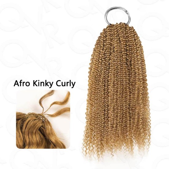 Lite Edition|Curly Miracle Knots Honey Blonde #27 Feather Crochet Human Hair|Lightweight Crochet Weave Hair Extension Lite Edition|Curly Miracle Knots Honey Blonde #27 Feather Crochet Human Hair|Lightweight Crochet Weave Hair Extension