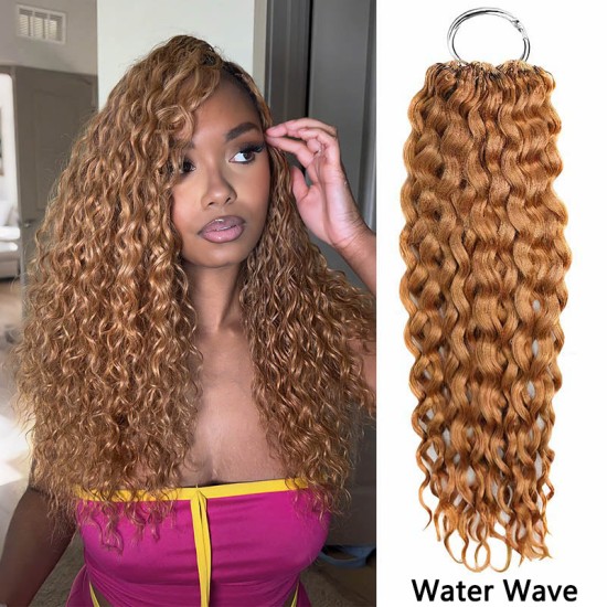 Lite Edition|Curly Miracle Knots Honey Blonde #27 Feather Crochet Human Hair|Lightweight Crochet Weave Hair Extension Lite Edition|Curly Miracle Knots Honey Blonde #27 Feather Crochet Human Hair|Lightweight Crochet Weave Hair Extension