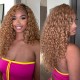 Lite Edition|Curly Miracle Knots Honey Blonde #27 Feather Crochet Human Hair|Lightweight Crochet Weave Hair Extension Lite Edition|Curly Miracle Knots Honey Blonde #27 Feather Crochet Human Hair|Lightweight Crochet Weave Hair Extension