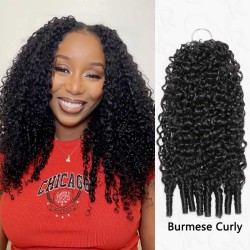 Lite Edition|Curly Miracle Knots Natural Black Feather Crochet Human Hair|Lightweight Crochet Weave Hair Extension Lite Edition|Curly Miracle Knots Natural Black Feather Crochet Human Hair|Lightweight Crochet Weave Hair Extension