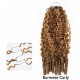 Lite Edition|Curly Highlight #P4/27 Feather Crochet Human Hair|Lightweight Crochet Weave Hair Extension Lite Edition|Curly Highlight #P4/27 Feather Crochet Human Hair|Lightweight Crochet Weave Hair Extension