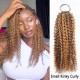 Lite Edition|Curly Highlight #P4/27 Feather Crochet Human Hair|Lightweight Crochet Weave Hair Extension Lite Edition|Curly Highlight #P4/27 Feather Crochet Human Hair|Lightweight Crochet Weave Hair Extension