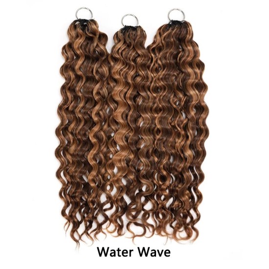 Lite Edition|Curly Highlight #P4/27 Feather Crochet Human Hair|Lightweight Crochet Weave Hair Extension Lite Edition|Curly Highlight #P4/27 Feather Crochet Human Hair|Lightweight Crochet Weave Hair Extension