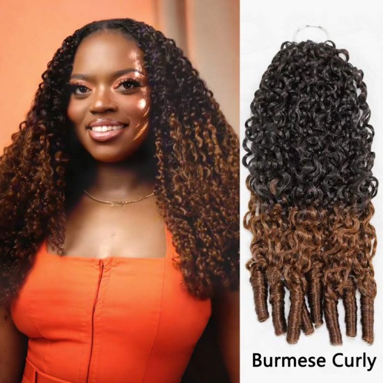 Lite Edition|Curly Miracle Knots T2/30 Feather Crochet Human Hair|Lightweight Crochet Weave Hair Extension Lite Edition|Curly Miracle Knots T2/30 Feather Crochet Human Hair|Lightweight Crochet Weave Hair Extension