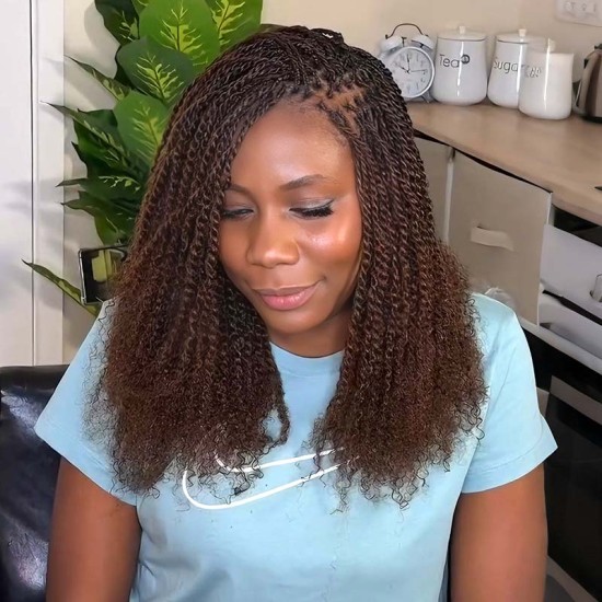 Mixed Color #4/30 Afro Kinky Bulk Highlights Hair Extensions For Braiding Dreadlock Human Hair Mixed Color #4/30 Afro Kinky Bulk Highlights Hair Extensions For Braiding Dreadlock Human Hair