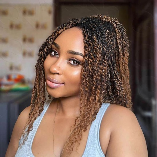 Mix Color #27/30 Afro Kinky Bulk Human Hair Extensions for Braiding DreadLock Mix Color #27/30 Afro Kinky Bulk Human Hair Extensions for Braiding DreadLock