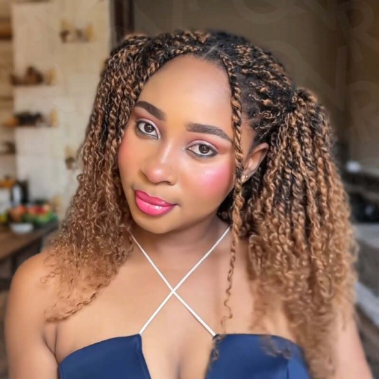 Mix Color #27/30 Afro Kinky Bulk Human Hair Extensions for Braiding DreadLock Mix Color #27/30 Afro Kinky Bulk Human Hair Extensions for Braiding DreadLock