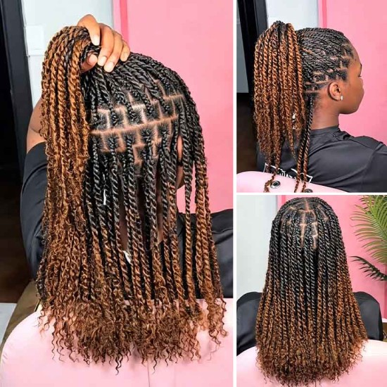Ombre Brown #T1B/30 Afro kinky Bulk Human Hair for Braiding & Twists Ombre Brown #T1B/30 Afro kinky Bulk Human Hair for Braiding & Twists