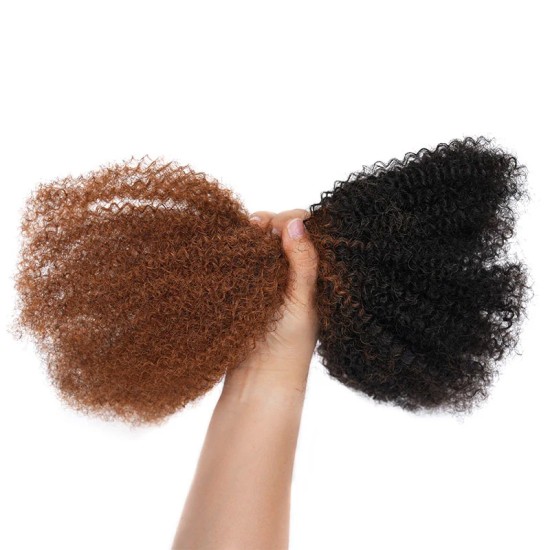 Ombre Brown #T1B/30 Afro kinky Bulk Human Hair for Braiding & Twists Ombre Brown #T1B/30 Afro kinky Bulk Human Hair for Braiding & Twists
