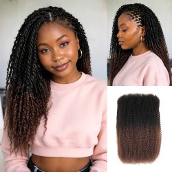 Ombre Brown #T1B/4 Afro kinky Bulk Human Hair Extensions for Braiding & Twists Ombre Brown #T1B/4 Afro kinky Bulk Human Hair Extensions for Braiding & Twists