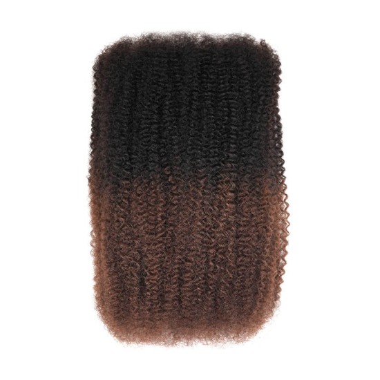 Ombre Brown #T1B/4 Afro kinky Bulk Human Hair Extensions for Braiding & Twists Ombre Brown #T1B/4 Afro kinky Bulk Human Hair Extensions for Braiding & Twists