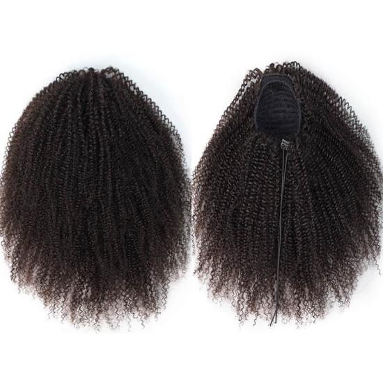 Drawstring Ponytail Burmese Curly #Natural Black Extension Afro Kinky Curly Human Hair Ponytail Hairstyle Drawstring Ponytail Burmese Curly #Natural Black Extension Afro Kinky Curly Human Hair Ponytail Hairstyle