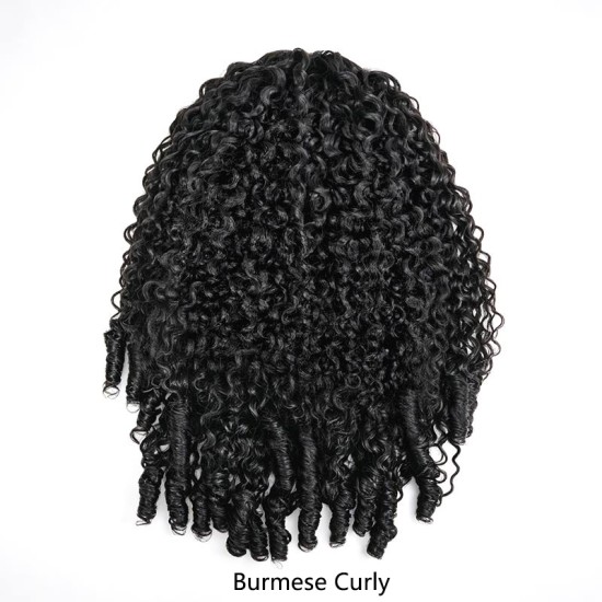 Drawstring Ponytail Burmese Curly #Natural Black Extension Afro Kinky Curly Human Hair Ponytail Hairstyle Drawstring Ponytail Burmese Curly #Natural Black Extension Afro Kinky Curly Human Hair Ponytail Hairstyle