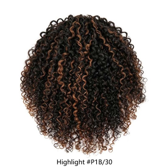 Drawstring Ponytail Twist Curly Highlight #P1B/30 Extension Human Hair Ponytail Hairstyle Drawstring Ponytail Twist Curly Highlight #P1B/30 Extension Human Hair Ponytail Hairstyle