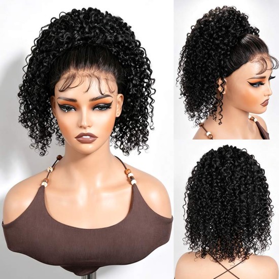 Drawstring Ponytail Twist Curly #Natural Black Extension Human Hair Ponytail Hairstyle Drawstring Ponytail Twist Curly #Natural Black Extension Human Hair Ponytail Hairstyle