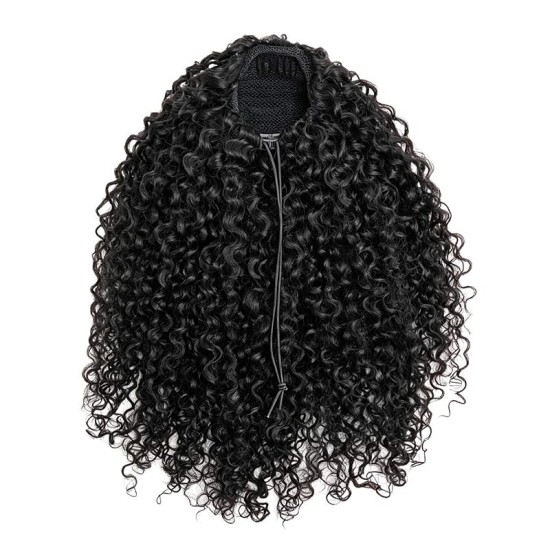 Drawstring Ponytail Twist Curly #Natural Black Extension Human Hair Ponytail Hairstyle Drawstring Ponytail Twist Curly #Natural Black Extension Human Hair Ponytail Hairstyle