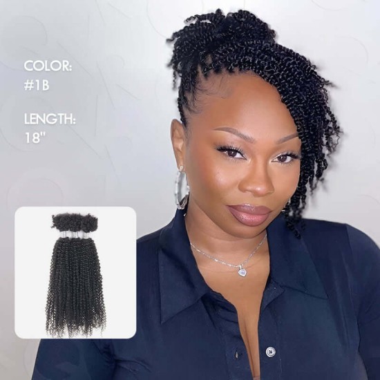 Natural Black Afro Kinky V Bulk Curly Hair for Kinky Twist Crochet Braiding Hair Natural Black Afro Kinky V Bulk Curly Hair for Kinky Twist Crochet Braiding Hair