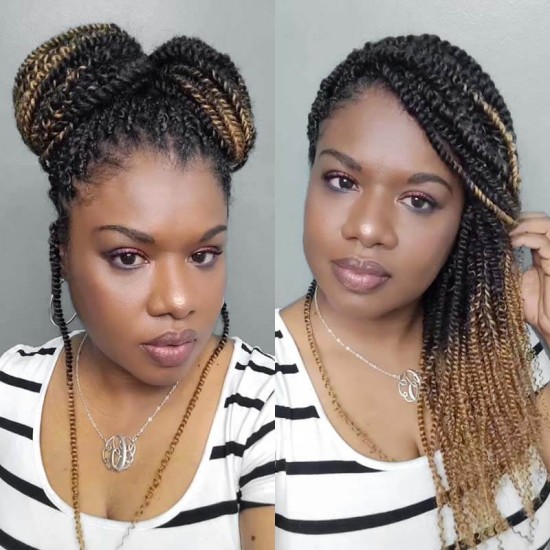 Ombre T2/27 Afro Kinky V Bulk for Kinky Twist Crochet Braiding Hair Ombre T2/27 Afro Kinky V Bulk for Kinky Twist Crochet Braiding Hair