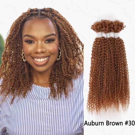 Auburn Brown Afro Kinky V Bulk for Kinky Twist Crochet Braiding Hair Auburn Brown Afro Kinky V Bulk for Kinky Twist Crochet Braiding Hair