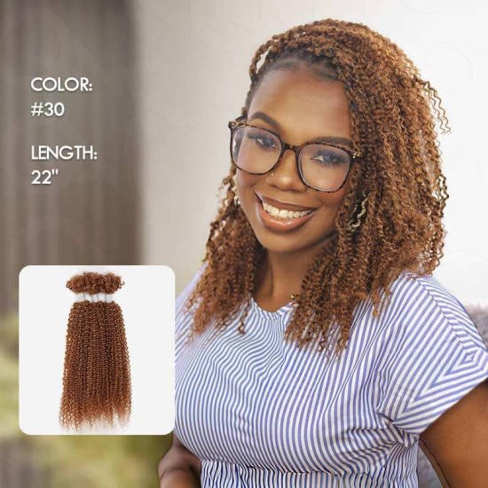Auburn Brown Afro Kinky V Bulk for Kinky Twist Crochet Braiding Hair Auburn Brown Afro Kinky V Bulk for Kinky Twist Crochet Braiding Hair