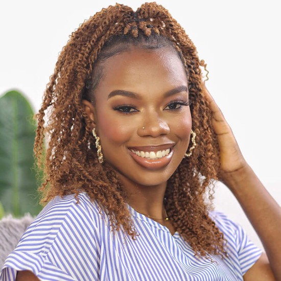 Auburn Brown Afro Kinky V Bulk for Kinky Twist Crochet Braiding Hair Auburn Brown Afro Kinky V Bulk for Kinky Twist Crochet Braiding Hair