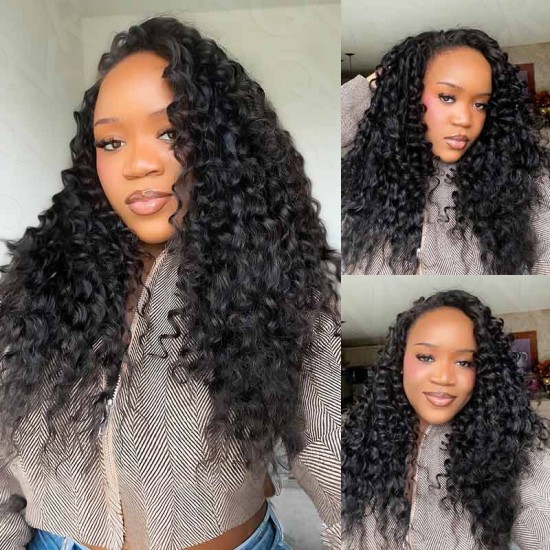 Premium Chinese Hair Deep Wave Virgin Human Crochet Hair Natural Black Machine Made Feather Crochet Hairstyles Premium Chinese Hair Deep Wave Virgin Human Crochet Hair Natural Black Machine Made Feather Crochet Hairstyles
