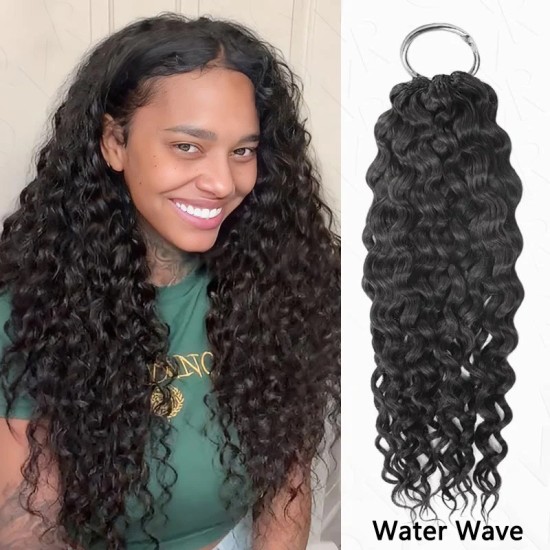 Premium Chinese Hair Water Wave Virgin Human Crochet Hair Natural Black Machine Made Feather Crochet Hairstyles Premium Chinese Hair Water Wave Virgin Human Crochet Hair Natural Black Machine Made Feather Crochet Hairstyles