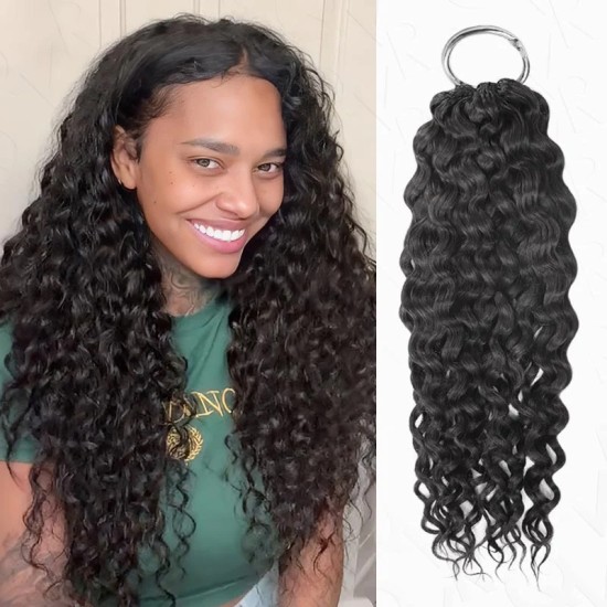 Premium Chinese Hair Water Wave Virgin Human Crochet Hair Natural Black Machine Made Feather Crochet Hairstyles Premium Chinese Hair Water Wave Virgin Human Crochet Hair Natural Black Machine Made Feather Crochet Hairstyles