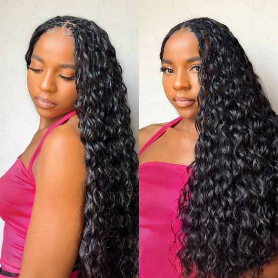 Premium Chinese Hair Water Wave Virgin Human Crochet Hair Natural Black Machine Made Feather Crochet Hairstyles Premium Chinese Hair Water Wave Virgin Human Crochet Hair Natural Black Machine Made Feather Crochet Hairstyles