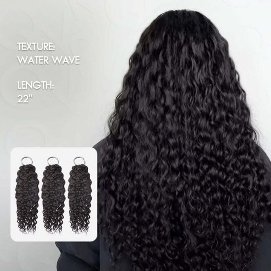 Premium Chinese Hair Water Wave Virgin Human Crochet Hair Natural Black Machine Made Feather Crochet Hairstyles Premium Chinese Hair Water Wave Virgin Human Crochet Hair Natural Black Machine Made Feather Crochet Hairstyles