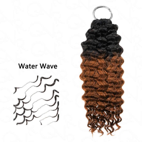 Premium Chinese Hair Water Wave Virgin Human Crochet Hair Ombre #T1B/30 Machine Made Feather Crochet Hairstyles Premium Chinese Hair Water Wave Virgin Human Crochet Hair Ombre #T1B/30 Machine Made Feather Crochet Hairstyles