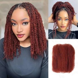 Reddish Brown Color Afro Kinky Bulk Human Hair Extensions For Braiding Dreadlock Hair Reddish Brown Color Afro Kinky Bulk Human Hair Extensions For Braiding Dreadlock Hair