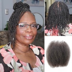 Brazilian Salt Pepper Color Afro Kinky Bulk Human Hair Extensions For Braiding Dreadlock Hair Brazilian Salt Pepper Color Afro Kinky Bulk Human Hair Extensions For Braiding Dreadlock Hair
