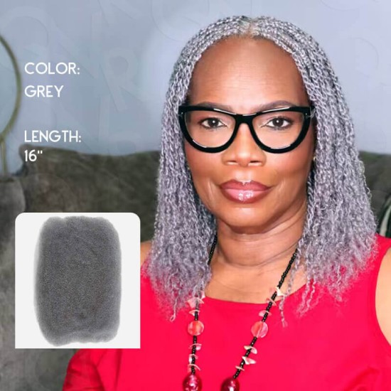Brazilian Grey Color Remy Hair Afro kinky Bulk Human Hair For Braiding Dreadlock Hair Brazilian Grey Color Remy Hair Afro kinky Bulk Human Hair For Braiding Dreadlock Hair