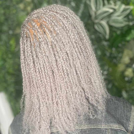 Brazilian Grey Color Remy Hair Afro kinky Bulk Human Hair For Braiding Dreadlock Hair Brazilian Grey Color Remy Hair Afro kinky Bulk Human Hair For Braiding Dreadlock Hair
