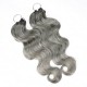 Salt&Pepper Crochet Hair Body Wave Machine Made Feather Human Hair Extension Salt&Pepper Crochet Hair Body Wave Machine Made Feather Human Hair Extension