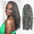 Salt&Pepper Crochet Hair Burmese Curly Machine Made Feather Human Hair Extension