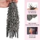 Salt&Pepper Crochet Hair Burmese Curly Machine Made Feather Human Hair Extension Salt&Pepper Crochet Hair Burmese Curly Machine Made Feather Human Hair Extension