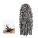 Salt&Pepper Crochet Hair Burmese Curly Machine Made Feather Human Hair Extension Salt&Pepper Crochet Hair Burmese Curly Machine Made Feather Human Hair Extension