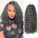 Salt&Pepper Crochet Hair Small Kinky Curly Machine Made Feather Human Hair Extension Salt&Pepper Crochet Hair Small Kinky Curly Machine Made Feather Human Hair Extension