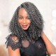 Salt&Pepper Crochet Hair Small Kinky Curly Machine Made Feather Human Hair Extension Salt&Pepper Crochet Hair Small Kinky Curly Machine Made Feather Human Hair Extension
