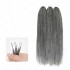 Silk Straight Feather Crochet Human Hair Salt&Pepper Machine Made Crochet Weave Hair Extensions