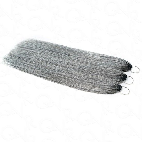 Silk Straight Feather Crochet Human Hair Salt&Pepper Machine Made Crochet Weave Hair Extensions Silk Straight Feather Crochet Human Hair Salt&Pepper Machine Made Crochet Weave Hair Extensions