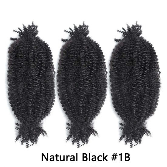Upgraded Spring Twist Kinky Bulk Natural Black Human hair 4a/3c Extensions Upgraded Spring Twist Kinky Bulk Natural Black Human hair 4a/3c Extensions