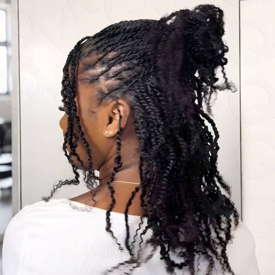 Upgraded Spring Twist Kinky Bulk Natural Black Human hair 4a/3c Extensions Upgraded Spring Twist Kinky Bulk Natural Black Human hair 4a/3c Extensions