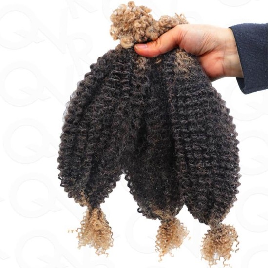 Spring Twist Kinky Bulk Ombre #T1B/27 Color Hair Type 3C 4A Hair Extensions Spring Twist Kinky Bulk Ombre #T1B/27 Color Hair Type 3C 4A Hair Extensions