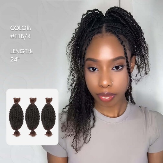 Ombre Spring Twist Hair T1B/4 Color Type 3C 4A Hair Extensions Ombre Spring Twist Hair T1B/4 Color Type 3C 4A Hair Extensions
