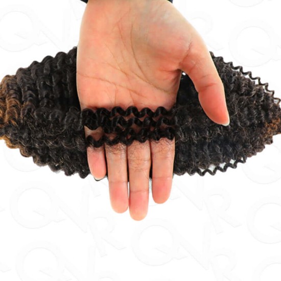 Spring Twist Kinky Bulk Ombre #T1B/30 Color Hair Type 3C 4A Hair Extensions Spring Twist Kinky Bulk Ombre #T1B/30 Color Hair Type 3C 4A Hair Extensions